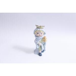 Vintage King Ceramic Figure, Child, Three Wise Men, Homco Style, Collectible,